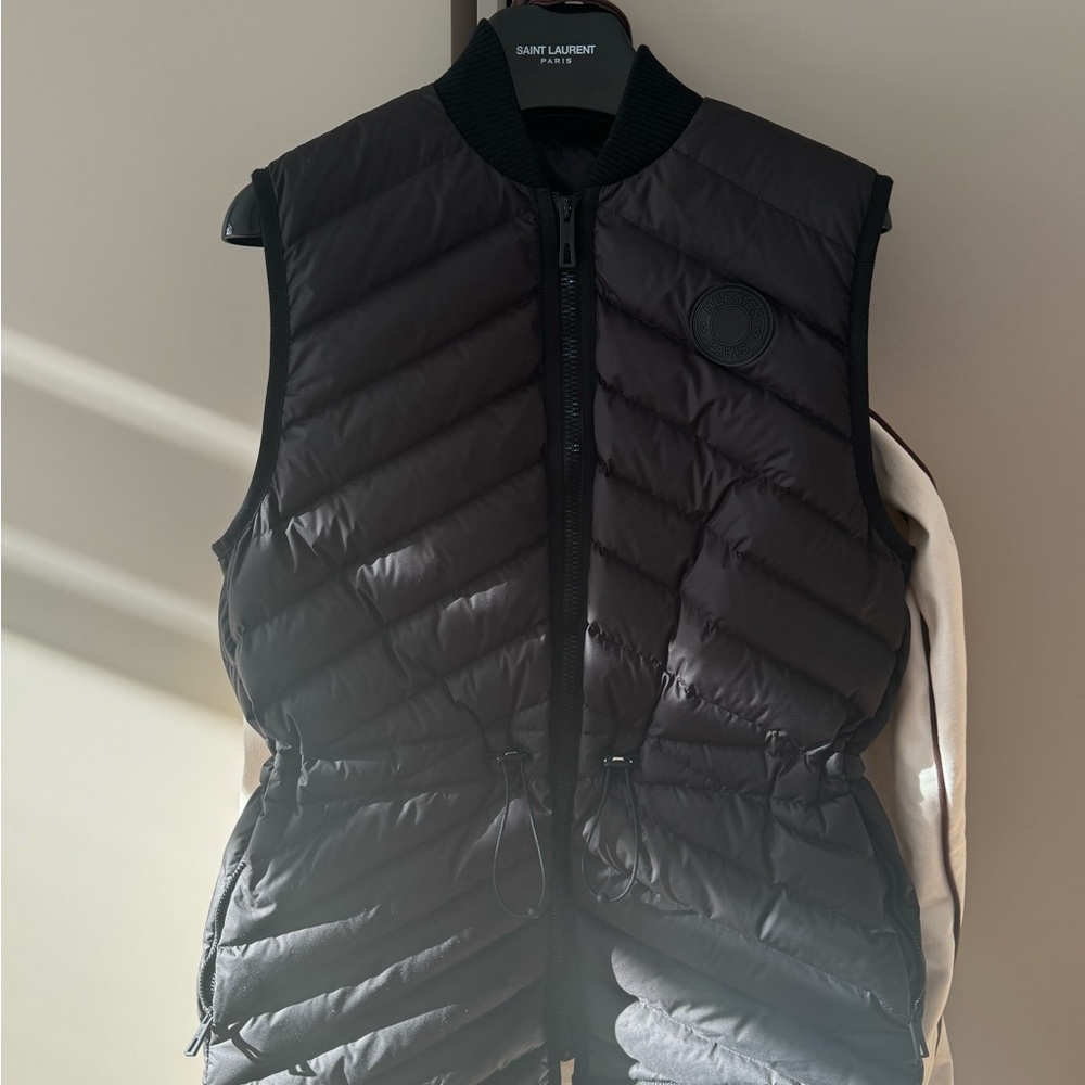 Hermes long Quilted vest